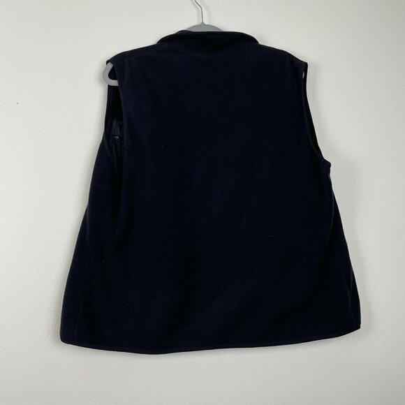 Lands End Navy Blue Fleece Vest Boys Size Large - Picture 7 of 7